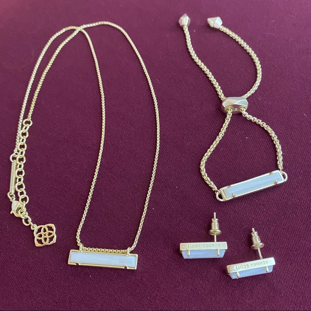 Kendra Scott Necklace, Earrings and Bracelet Set